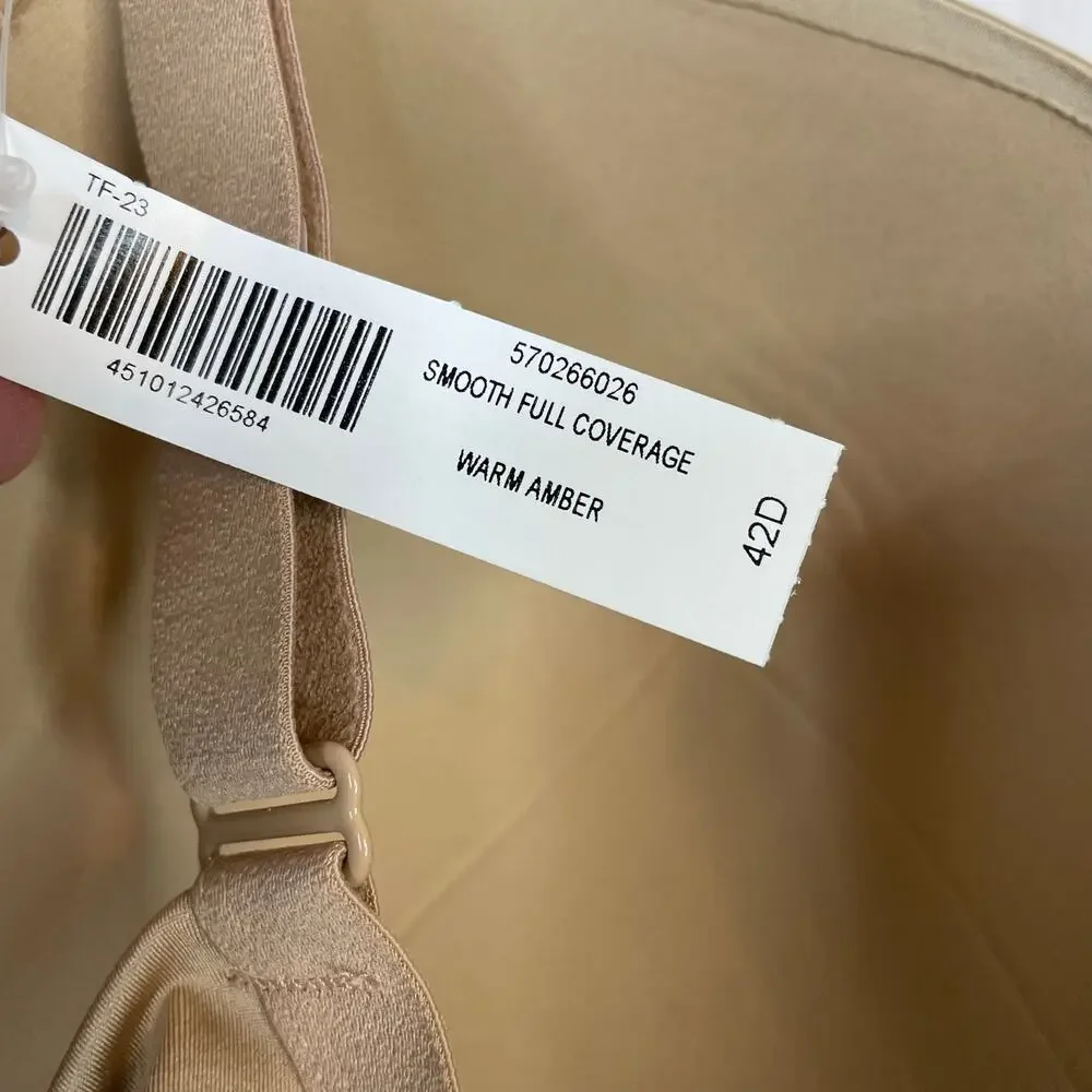 Soma Stunning Support Full Coverage Padded Underwire Bra Warm Amber 42D 42 D New